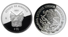 10 Pesos (Hidalgo Heráldica) from Mexico