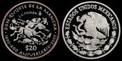 20 Pesos (400 Aniversario Don Quijote de la Mancha) from Mexico