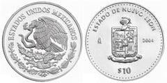 10 pesos (State of Nuevo León) from Mexico