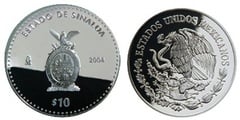 10 Pesos (Sinaloa Heraldry) from Mexico