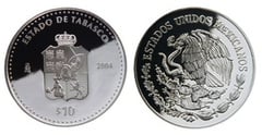 10 Pesos (Tabasco Heráldica) from Mexico