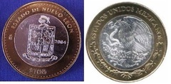 100 Pesos (Nuevo León Heraldry) from Mexico