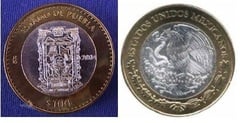 100 Pesos (Puebla Heráldica) from Mexico