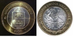 100 Pesos (Quintana Roo Heraldry) from Mexico