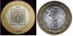 100 Pesos (Tlaxcala Heraldry) from Mexico