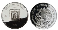10 Pesos (Tlaxcala Heráldica) from Mexico