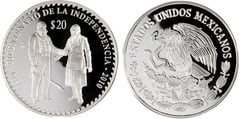 20 Pesos (Bicentenario Independencia (Hidalgo y Morelos)) from Mexico