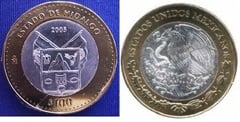 100 Pesos (Hidalgo Heraldry) from Mexico
