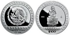 100 pesos-1 onza (Xochipilli) from Mexico