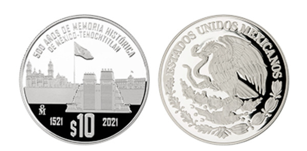 Photo of 10 pesos (500 años de memoria histórica de México-Tenochtitlan)