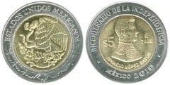 5 pesos (Independence Bicentennial-Ignacio López Rayón) from Mexico