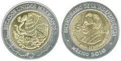 5 pesos (Bicentennial of Independence - Carlos Maria Bustamante) from Mexico