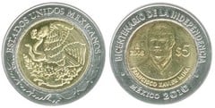 5 pesos (Bicentenario de la Independencia-Francisco Xavier Mina) from Mexico