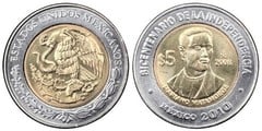 5 pesos (Bicentenario de la Independencia-Mariano Matamoros) from Mexico
