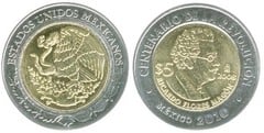 5 pesos (Centennial of the Revolution-Ricardo Flores Magón) from Mexico