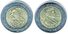 5 pesos ((Bicentenario de la Independencia-Miguel Ramos Arizpe) from Mexico