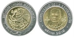 5 pesos (Centennial of the Revolution-Filomeno Mata) from Mexico