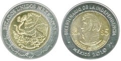 5 pesos (Bicentennial of Independence-Agustín de Iturbide) from Mexico