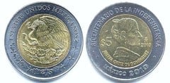 5 pesos (Bicentennial of Independence-Josefa Ortíz de Domínguez) from Mexico