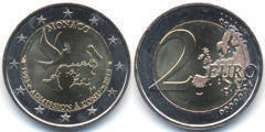 2 euro (20 Aniversario de la Adhesión a las Naciones Unidas) from Monaco