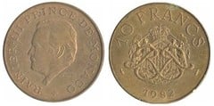 10 francs (Rainiero III) from Monaco