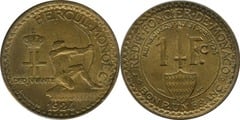 1 franc (Louis II) from Monaco