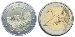 2 euro (800th Anniversary of the Construction of the First Castle on the Rock) from Monaco