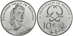 10 euro (90th Anniversary of Princess Grace Kelly) from Monaco