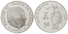 5 euro (1700th Anniversary of St. Devotee's Death) from Monaco