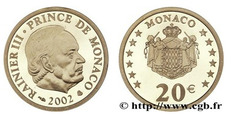20 euros (Príncipe Rainiero III) from Monaco