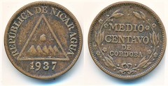 ½ centavo from Nicaragua