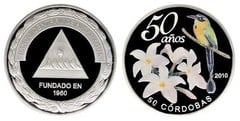 50 córdobas (50th Anniversary of the Central Bank of Nicaragua) from Nicaragua