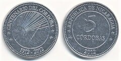 5 córdobas (Cordoba Centennial) from Nicaragua