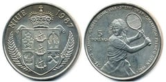 5 dólares (JJ.OO. Seul 1988-Steffi Graf) from Niue