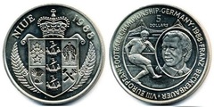 5 dólares (VIII European Football Championship-Franz Beckenbauer) from Niue