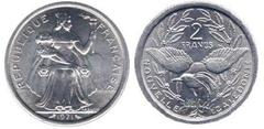 2 francs from New Caledonia