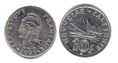 10 francs from New Caledonia