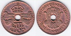 1 penny from New Guinea