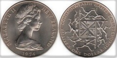 1 dollar (X Juegos de la Commonwealth británica) from New Zealand