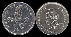 10 francs from New Hebrides