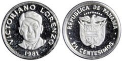 2 1/2 centésimos (Victoriano Lorenzo) from Panama