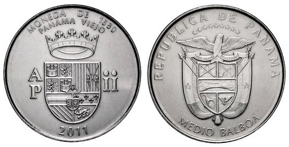 Photo of 1/2 balboa (Moneda de 1580)