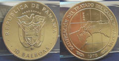 10 balboas (Ratificación del Tratado del Canal de Panamá) from Panama