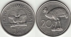 20 toea from Papua New Guinea