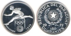 150 guaraníes (1972 Munich Olympics-Olympic Obstacle Race) from Paraguay