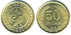 50 céntimos from Paraguay