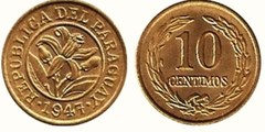 10 céntimos from Paraguay
