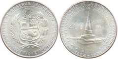 400 soles (150th Anniversary of the Battle of Ayacucho) from Peru