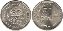 50 céntimos from Peru