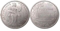 2 francos from French Polynesia